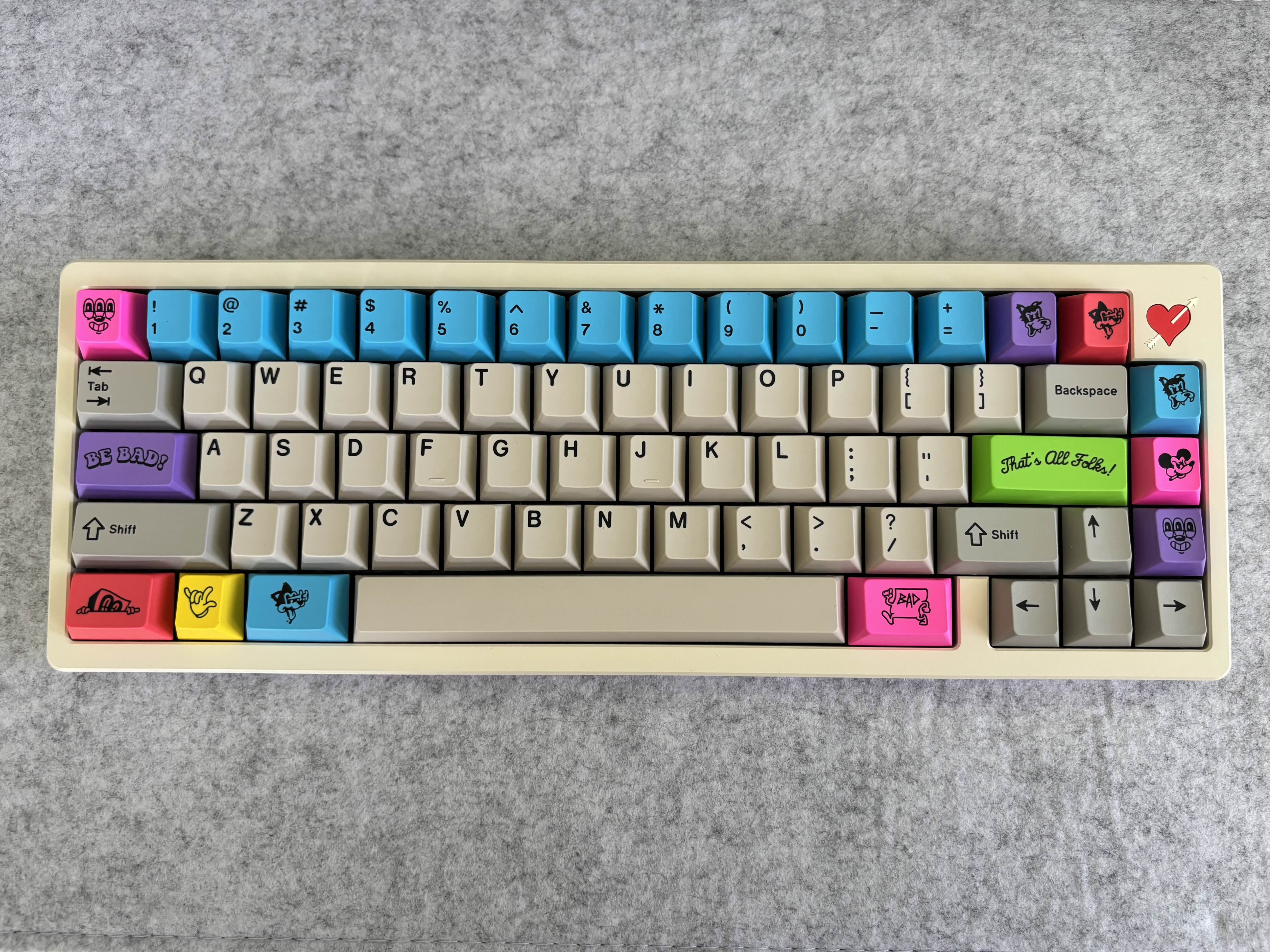 Build: Rubrehaku with GMK Rubrehose keycaps and Tecsee Rubrehose